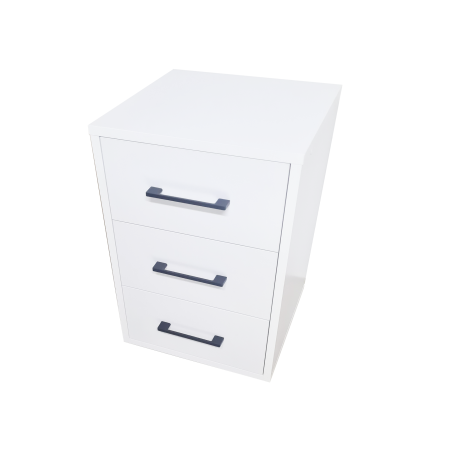 KONTENEREK POD BIURKO DO SZAFY Z 3 SZUFLADAMI NA KÓŁKACH BIAŁY DAMING