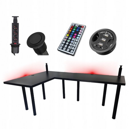 Biurko Gamingowe Narożne - 180x120x36 Model 3