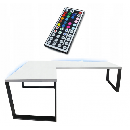 Biurko Gamingowe Narożne Loftowe - 202x136x18 Model 1