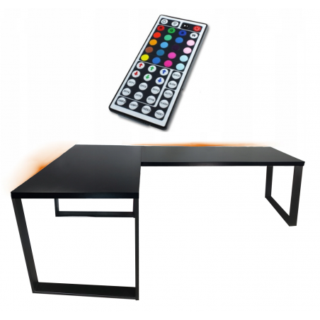 Biurko Gamingowe Narożne Loftowe - 202x136x18 Model 1