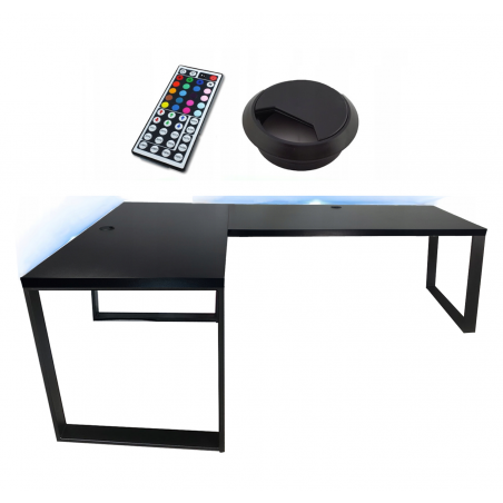 Biurko Gamingowe Narożne Loftowe - 202x136x36 Model 2