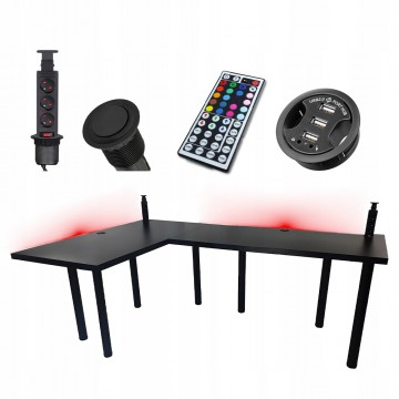 Biurko Gamingowe Narożne -...