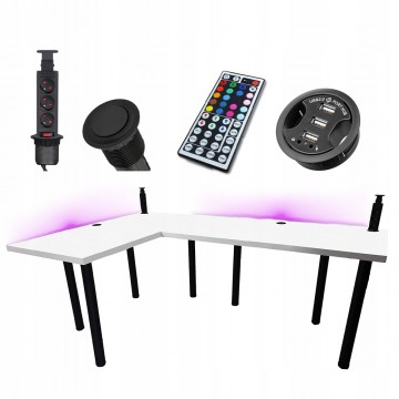 Biurko Gamingowe Narożne -...