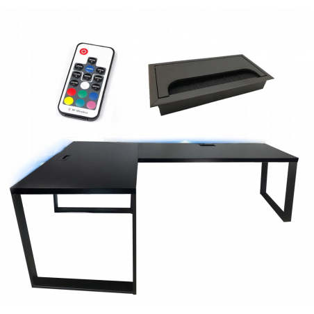 Biurko Gamingowe Narożne Loftowe - 180x120x36 Model 2